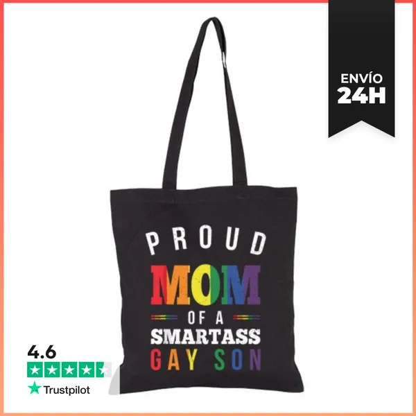 Bolsa De Tela Orgullosa Mamá De Un Hijo Gay Inteligente Lgbt