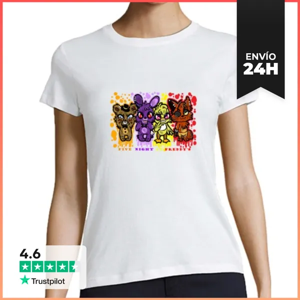 Camiseta Mujer Clásica De Cinco Noches En Freddys -woman Béisbol