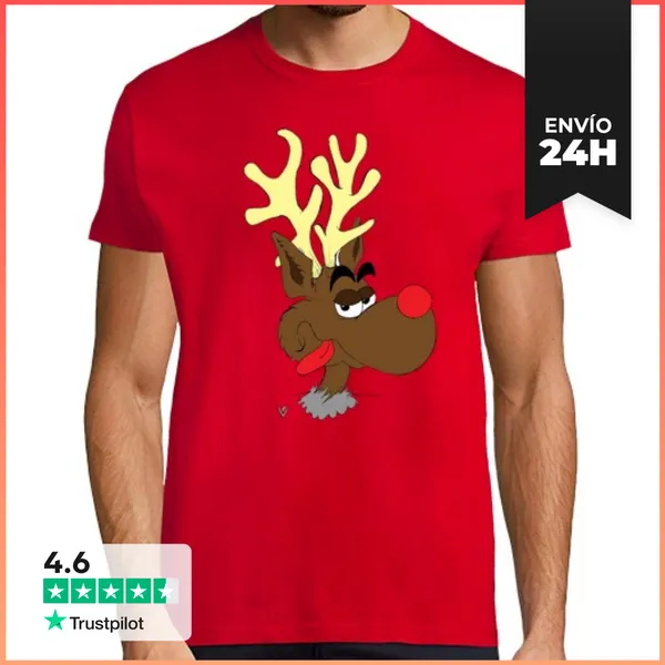 Camiseta Hombre Clásica Camiseta Hombre Rudolf LaTostadora