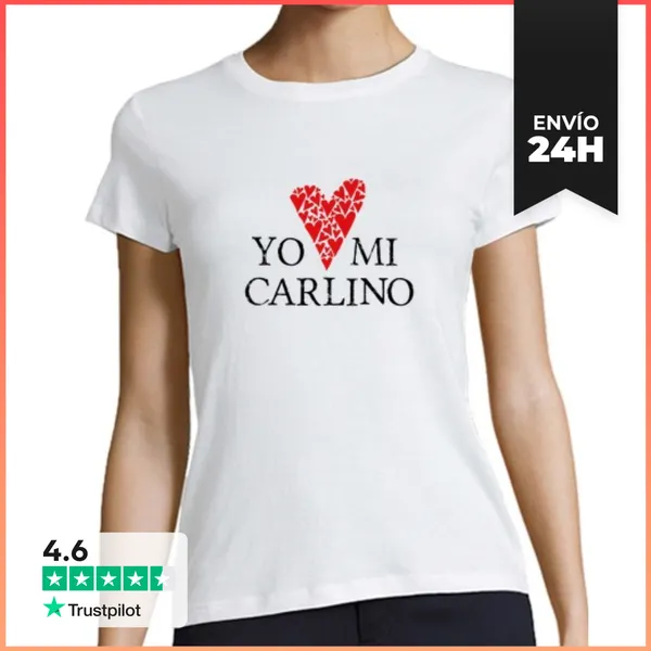 Camiseta Mujer Clásica Love Mi Carlino LaTostadora