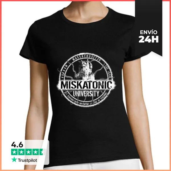 Camiseta Mujer Clásica Miskatonic University Logo LaTostadora