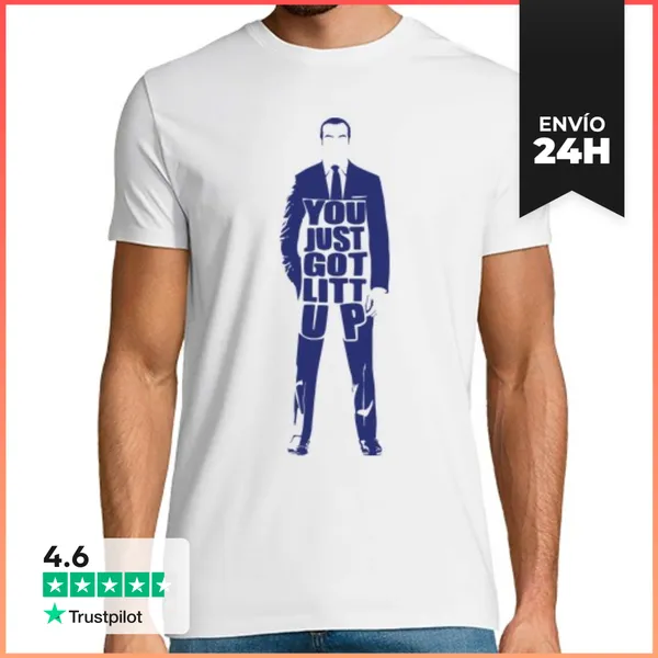 Camiseta Hombre Clásica You Just Got Litt Up (Suits) LaTostadora