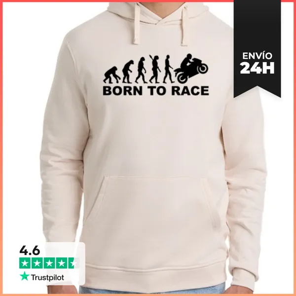Sudadera Unisex Con Capucha Evolución Nacida Para Competir Con La