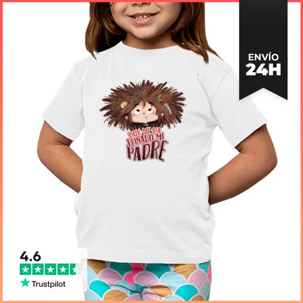 Camiseta Clásica Para Niños Hoy Me Ha Peinado Mi Padre