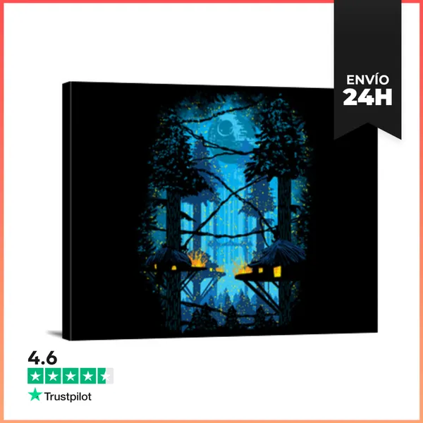 Lienzo Horizontal Aldea Ewok LaTostadora