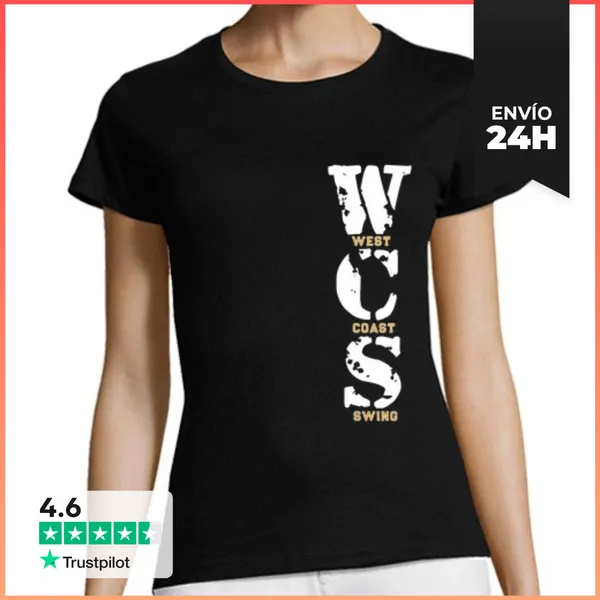 Camiseta Mujer Clásica West Coast Swing Dancing LaTostadora
