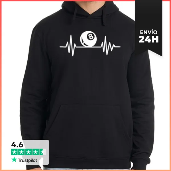 Sudadera Unisex Con Capucha Frecuencia De Billar LaTostadora