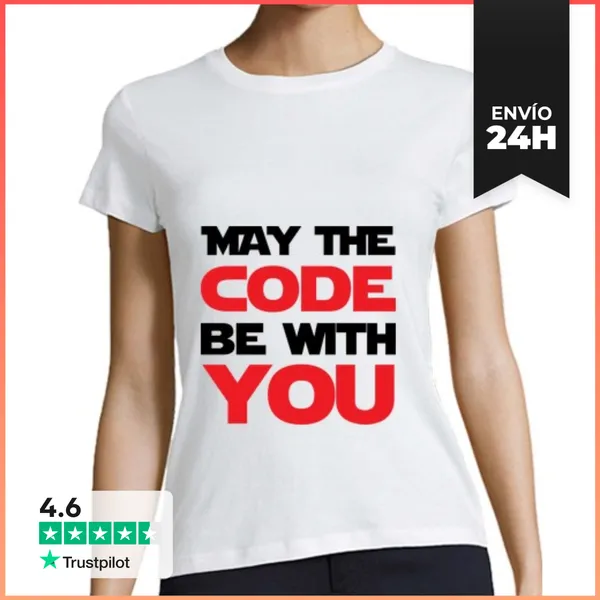 Camiseta Mujer Clásica Que El Código De Estar Contigo LaTostadora