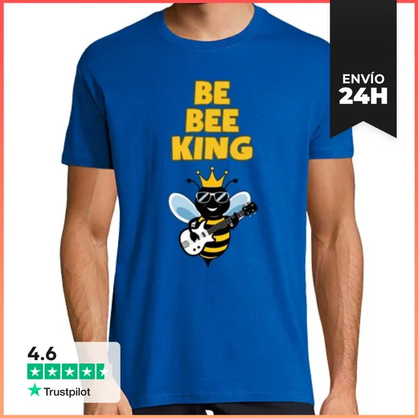 Camiseta Hombre Clásica Ser Abeja Rey LaTostadora