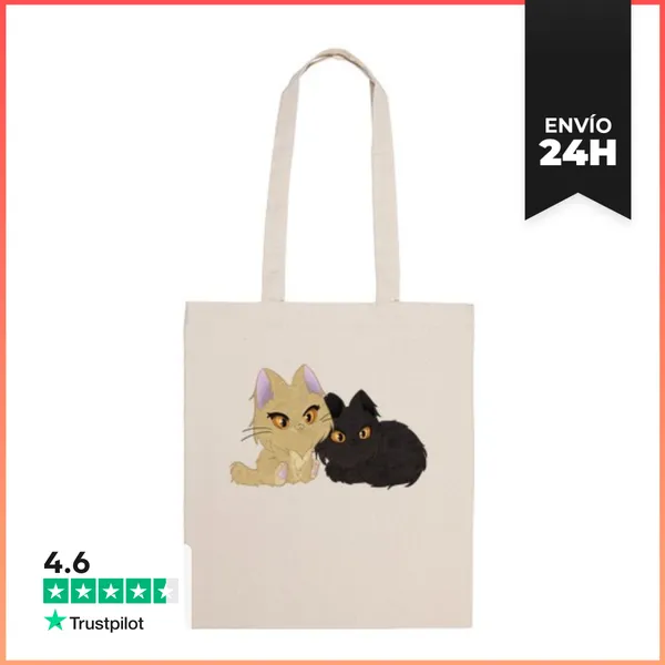 Bolsa De Tela Bolsa Gatitos Odyn Y Chai LaTostadora