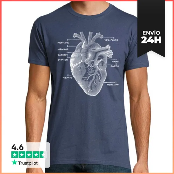 Camiseta Hombre Clásica Corazón Del Astro LaTostadora
