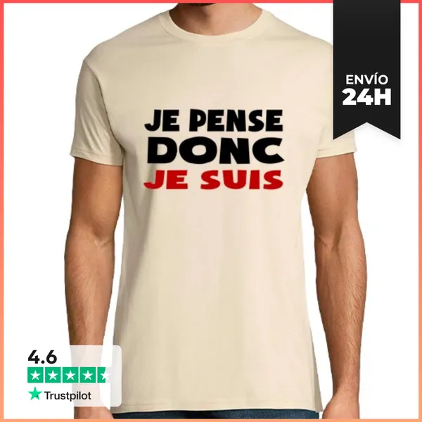 Camiseta Hombre Clásica Yo Pienso, Luego Existo LaTostadora