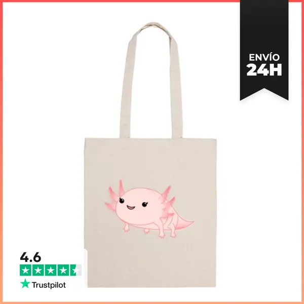 Bolsa De Tela Ajolote Kawaii LaTostadora