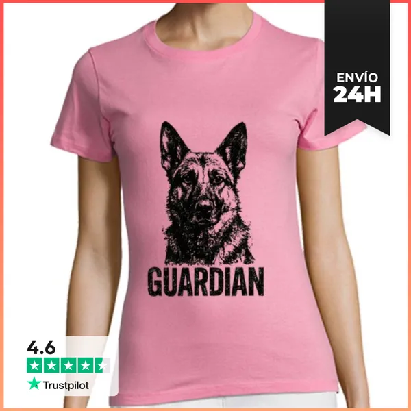 Camiseta Mujer Clásica Perro De Guardia Pastor Alemán LaTostadora