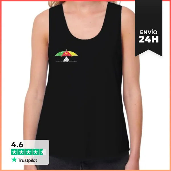 Camiseta Mujer Sin Mangas, Loose Fit Camiseta De Papaya