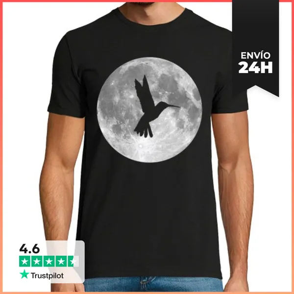 Camiseta Hombre Clásica Luna Kolibri LaTostadora