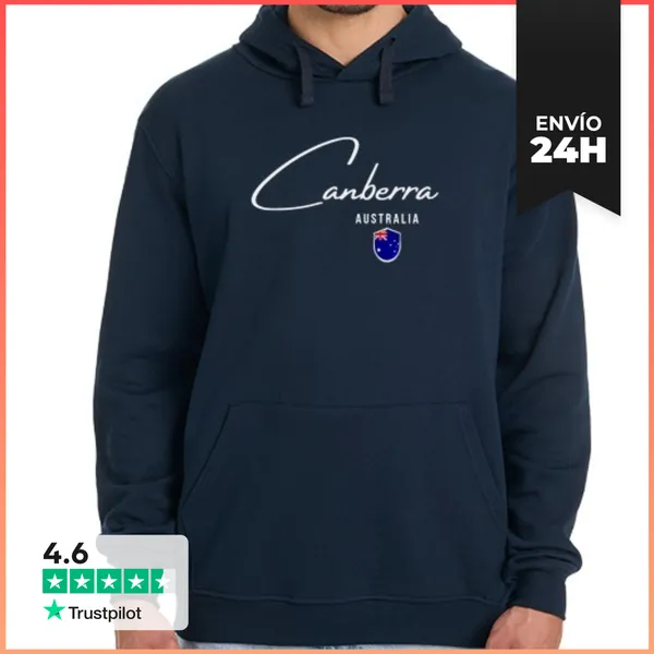 Sudadera Unisex Con Capucha Canberra Australia, Souvenir Canberra