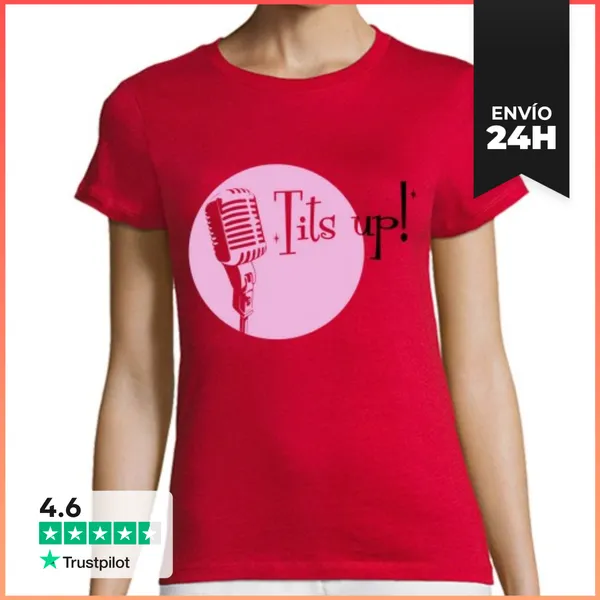 Camiseta Mujer Clásica Tits Up LaTostadora