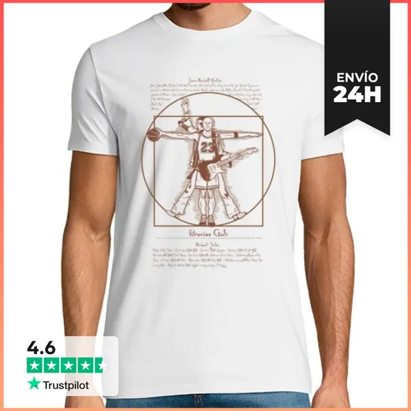Camiseta Hombre Clásica Vitruvian Gods LaTostadora