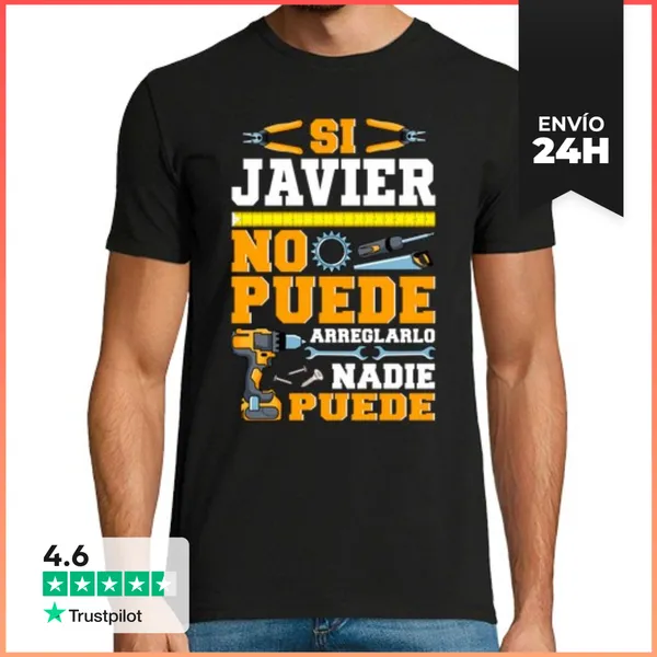 Camiseta Hombre Clásica Si Javier No Puede Nadie Puede Humor Día