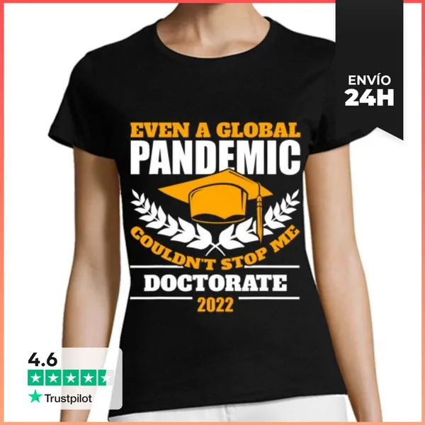 Camiseta Mujer Clásica Doctorado 2022 Título De Doctor 2022