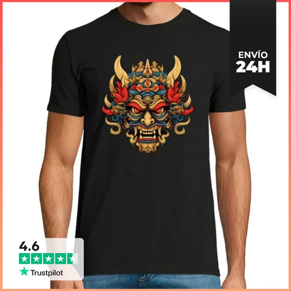 Camiseta Hombre Clásica Demonio Japonés LaTostadora