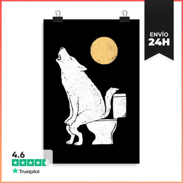Póster Vertical Aullando Por La Noche LaTostadora