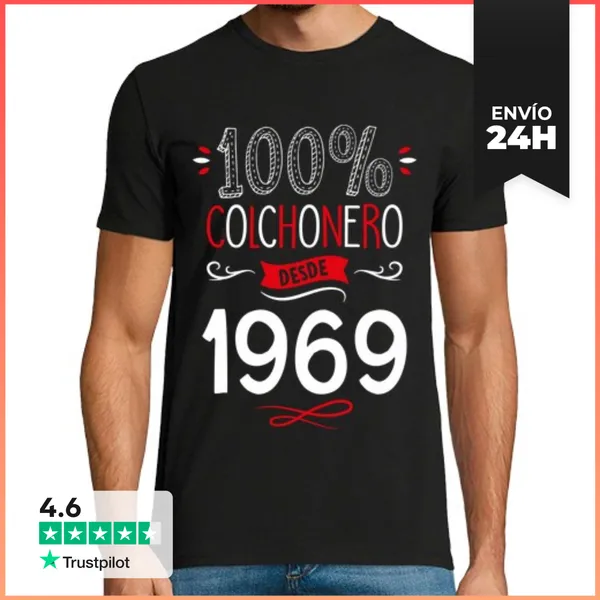 Camiseta Hombre Clásica 100 Por 100 Colchonero Desde 1969, 56