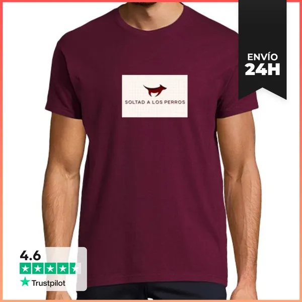 Camiseta Hombre Clásica CAMISETA SOLTAD PERROS CHICO LaTostadora