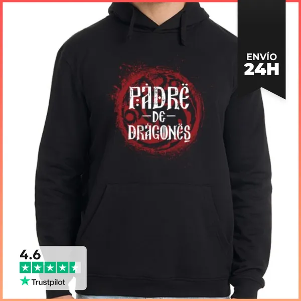 Sudadera Unisex Con Capucha Padre De Dragones V2 LaTostadora