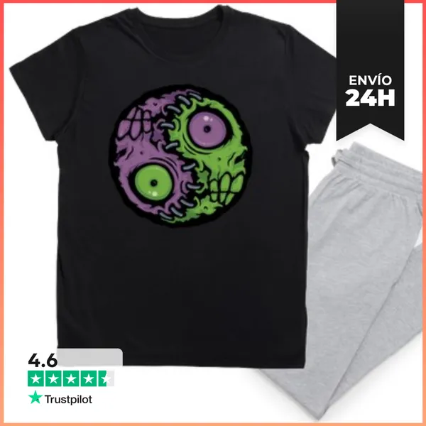 Pijama Armonía No Muerta Zombi Yin Yang LaTostadora