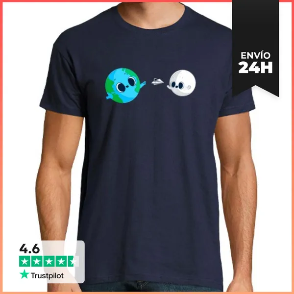 Camiseta Hombre Clásica Fly Me To The Moon LaTostadora