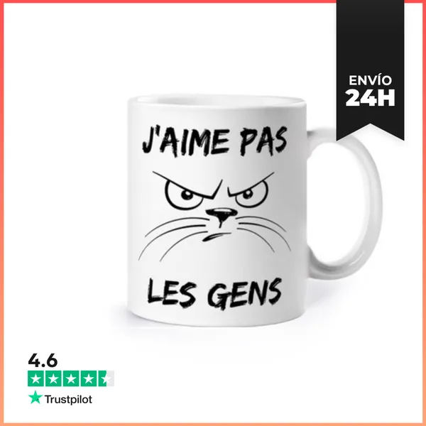 Taza No Me Gusta La Gente - Mensaje De Humor LaTostadora