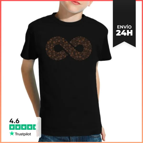 Camiseta Clásica Para Niños Símbolo De Infinito Con Granos De