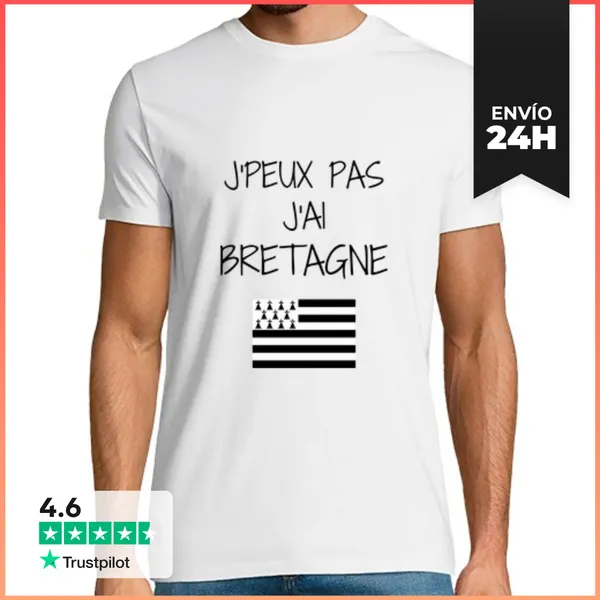Camiseta Hombre Clásica No Puedo Bretaña / Bretón / Bzh