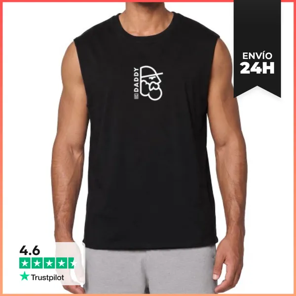 Camiseta Sin Mangas CAMISETA TIRANTESLOGO DADDY CONTORNO NEGATIVO