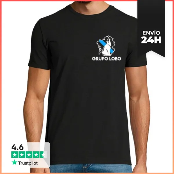 Camiseta Hombre Clásica Diseño Retro Grupo Lobo LaTostadora