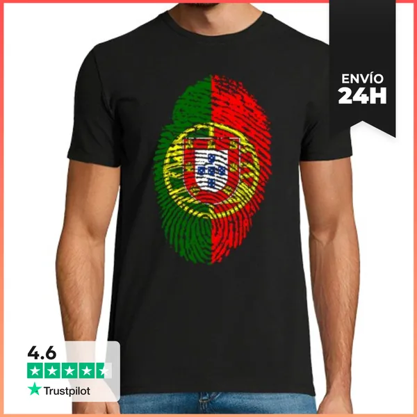 Camiseta Hombre Clásica Huella Portugal LaTostadora