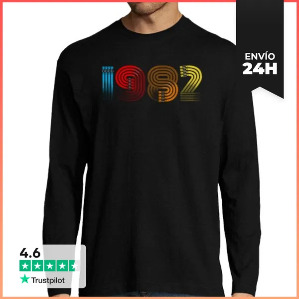 Camiseta Hombre Manga Larga 1982 LaTostadora