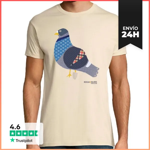Camiseta Hombre Clásica Light Coming Out: Palomo Cojo Spain