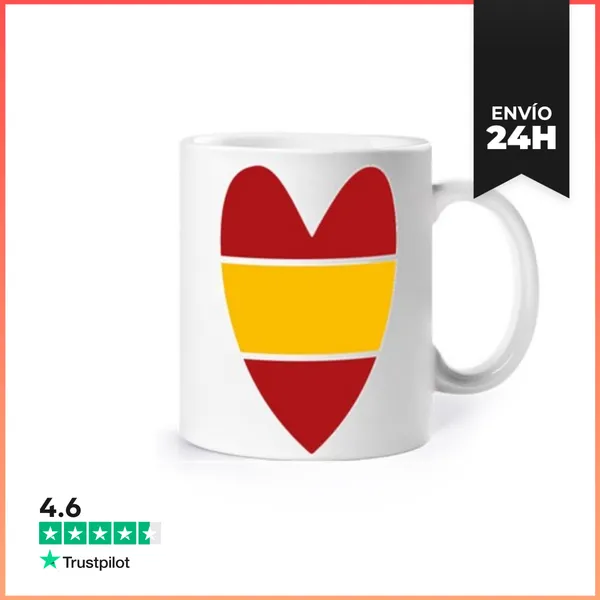 Taza Corazón En España Blanco LaTostadora