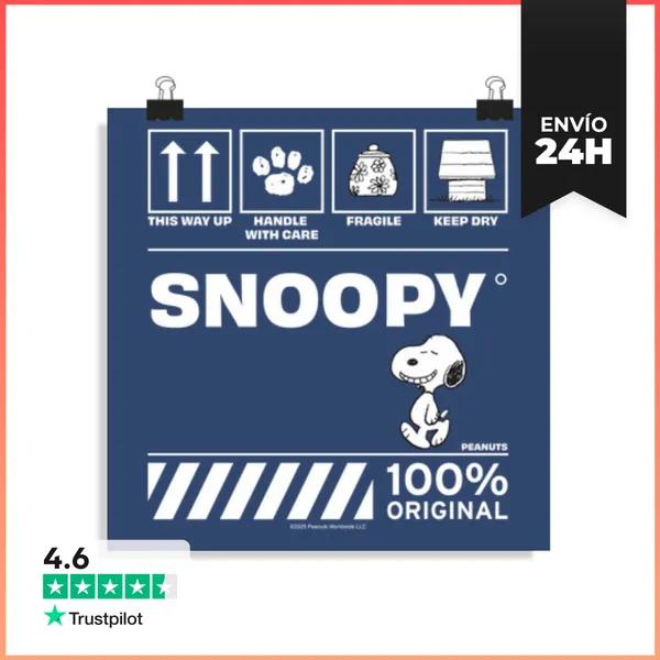 Póster Cuadrado Snoopy Original LaTostadora