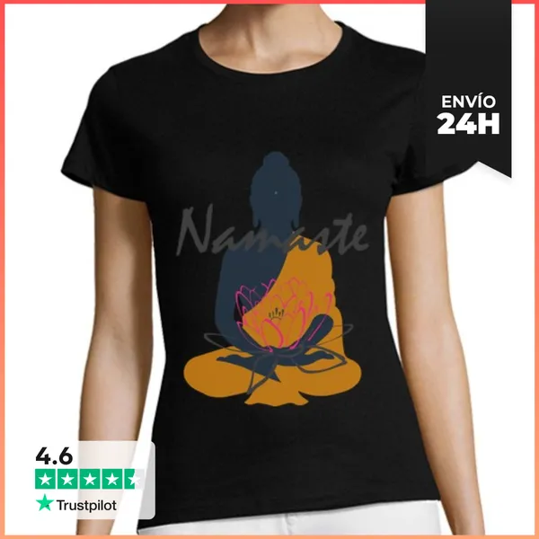Camiseta Mujer Clásica Namaste / Yoga / Relajacion LaTostadora