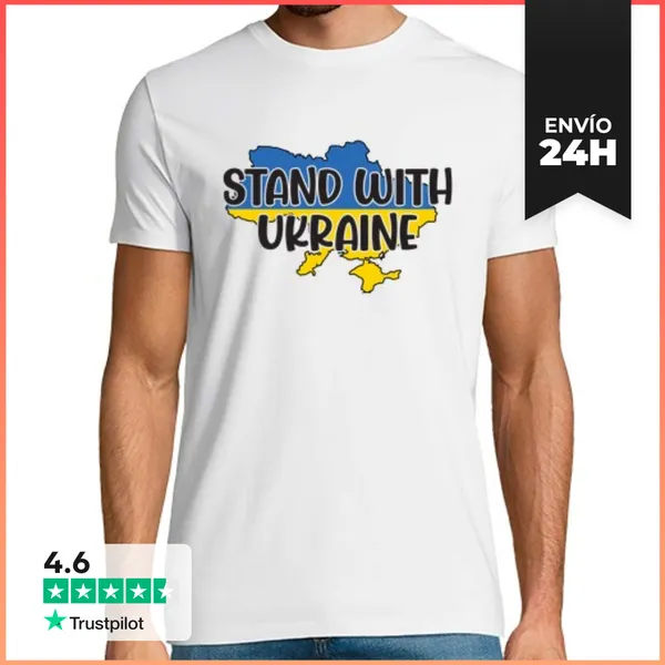 Camiseta Hombre Clásica Apoyar A Ucrania LaTostadora