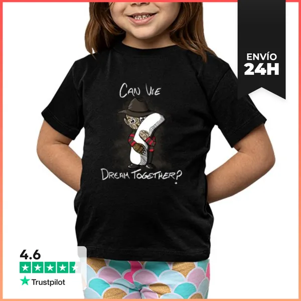 Camiseta Clásica Para Niños Niño, Manga Corta, Negra LaTostadora