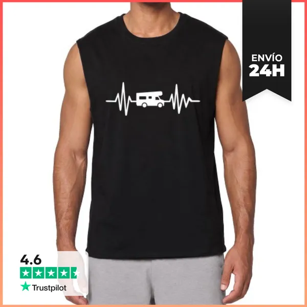 Camiseta Sin Mangas Frecuencia De Caravanas Camping LaTostadora