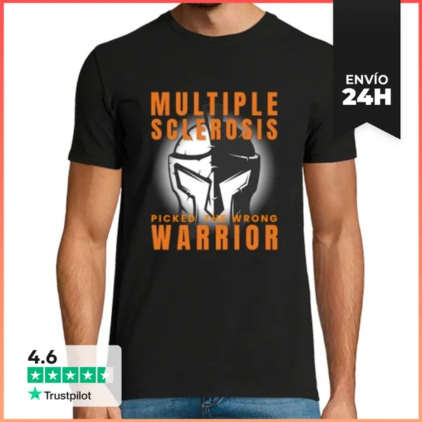 Camiseta Hombre Clásica La Esclerosis Múltiple Eligió Al Guerre