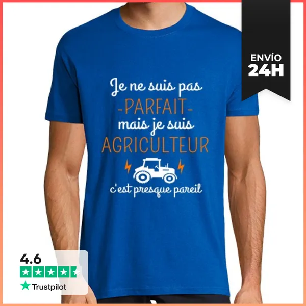 Camiseta Hombre Clásica Granjero Regalo De Humor Casi Perfecto