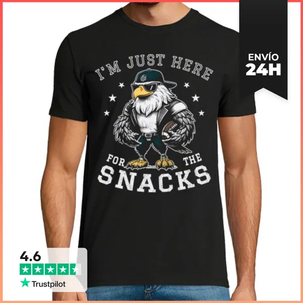 Camiseta Hombre Clásica IM JUST HERE FOR THE SNACKS EAGLE
