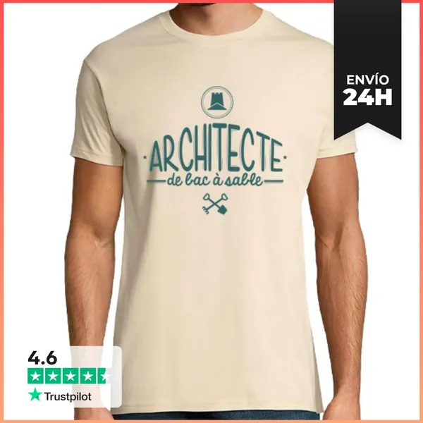 Camiseta Hombre Clásica Caja De Arena Arquitecto LaTostadora